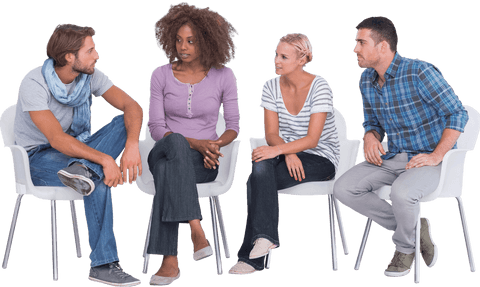 transparent image: diverse group having engaged discussion - Download Free Stock Videos Pikwizard.com