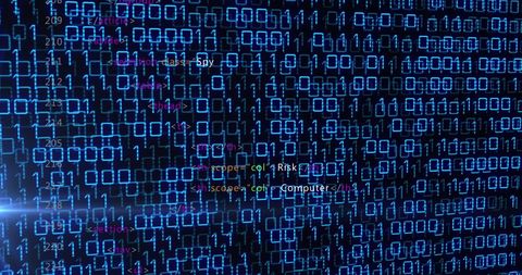 Digital Binary Code Data Processing with Network Interface - Download Free Stock Images Pikwizard.com