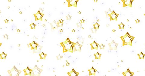 Falling Golden Stars on White Background Illustration