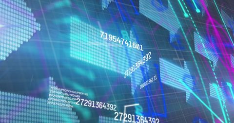 Digital Interface with Numbers and Arrows in Motion - Download Free Stock Images Pikwizard.com