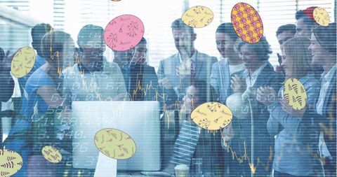 Colleagues Applauding Achievements in Modern Office Setting