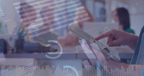 Data Analysis Using Digital Tablet in Modern Office Environment - Download Free Stock Images Pikwizard.com