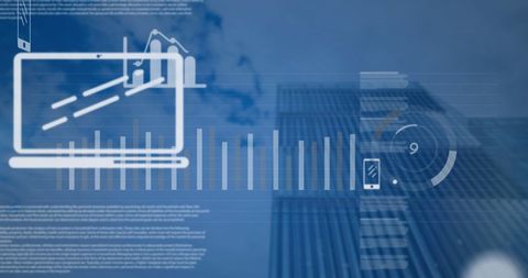 Abstract Digital Data Processing with Urban Background - Download Free Stock Images Pikwizard.com