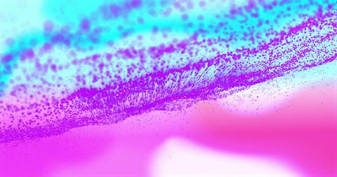 Vibrant neon particles in dynamic digital patterns