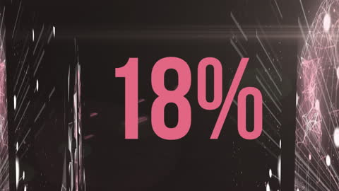 Growing Percentage Over Digital Network Visualization