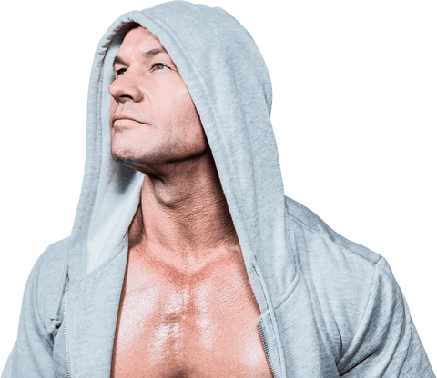 thoughtful athletic man gazing upwards in gray hoodie - Download Free Stock Videos Pikwizard.com