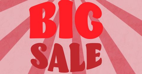 Bold big sale banner with radial rays background