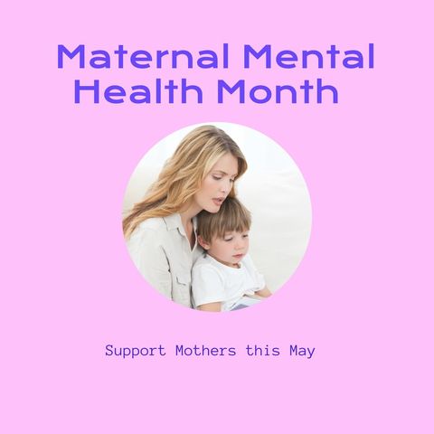 Maternal Mental Health Awareness with Mother and Child - Download Free Stock Templates Pikwizard.com