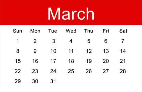 march calendar month on transparent background vector design - Download Free Stock Videos Pikwizard.com