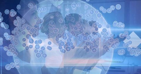 Futuristic Medical Technology Concept with Digital Connections