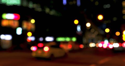 Colorful Blurred Car Lights in Urban Night Scene - Download Free Stock Images Pikwizard.com