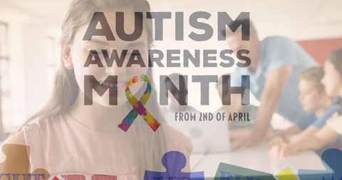 Autism Awareness Month with Diverse Students Together in Classroom - Download Free Stock Images Pikwizard.com