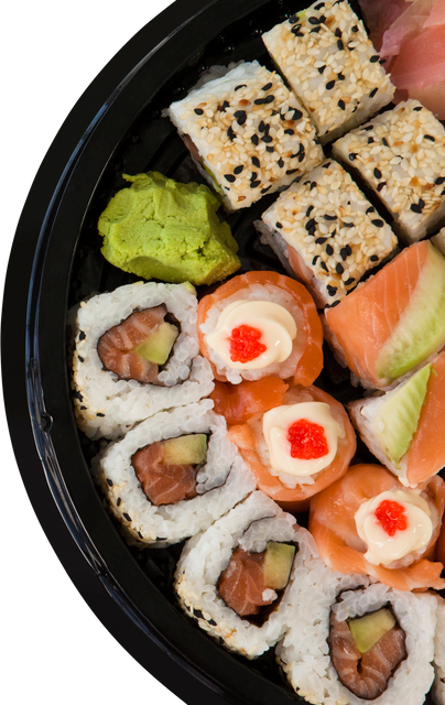 Transparent Stock Image of Assorted Fresh Japanese Sushi Platter - Download Free Stock Videos Pikwizard.com