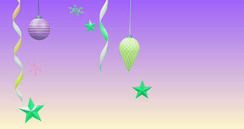 Christmas Decorations on a Purple Gradient Background - Download Free Stock Images Pikwizard.com