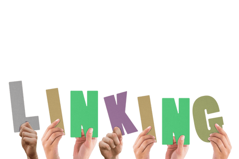 hands holding linking text on transparent background - Download Free Stock Videos Pikwizard.com