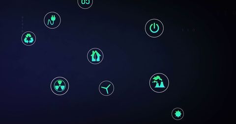 Digital Interface with Environmental Technology Icons - Download Free Stock Images Pikwizard.com