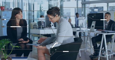 Business Professionals Analyzing Data in Stylish Open Office - Download Free Stock Images Pikwizard.com