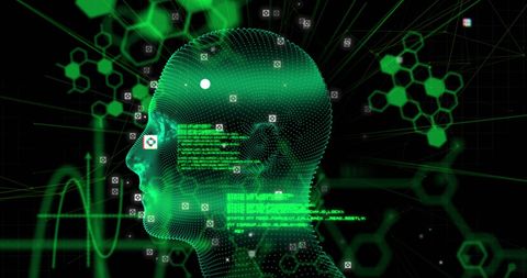 Digital Head Visualizing Data Interface - Download Free Stock Images Pikwizard.com