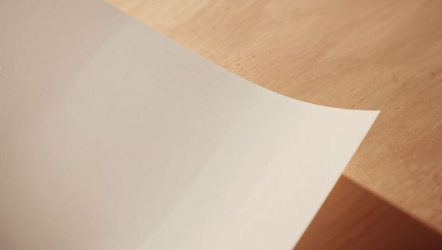Minimalist Design with White Paper on Wooden Desk