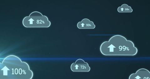 Digital Cloud Computing Concept Illustrating Data Upload Progress - Download Free Stock Images Pikwizard.com