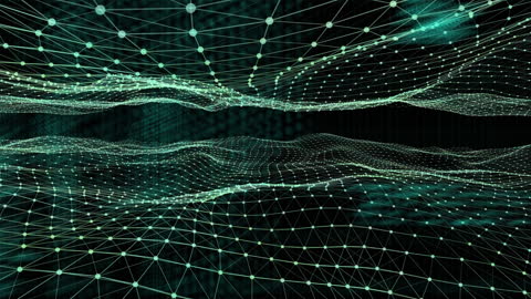 Abstract Digital Wave and Network of Connections