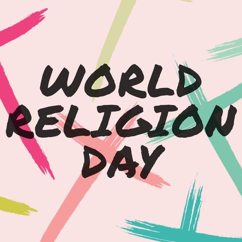 world religion day celebration with vibrant brush strokes - Download Free Stock Templates Pikwizard.com