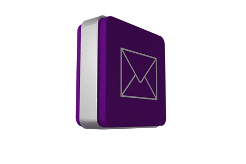 Purple Cubic Envelope Icon on Transparent Background - Download Free Stock Videos Pikwizard.com