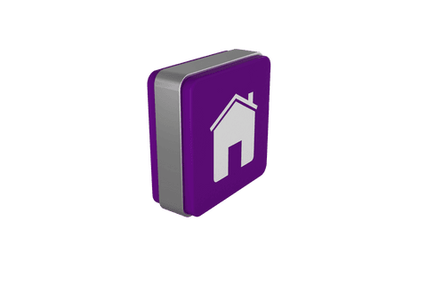 Purple House Icon Cube on Transparent Background - Download Free Stock Videos Pikwizard.com