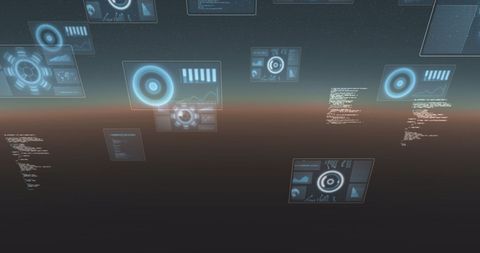Futuristic Digital Data Interface Displays with Graphs and Stats Panels - Download Free Stock Images Pikwizard.com