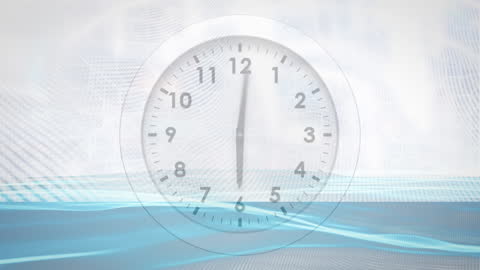 Conceptual Animation of Time with Abstract Blue Waves