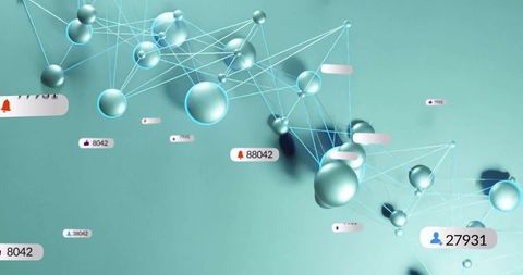Digital Network Connections with Viral Social Media Influence - Download Free Stock Images Pikwizard.com