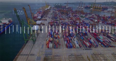 Global Shipping Logistics and Data Processing Visualization - Download Free Stock Images Pikwizard.com