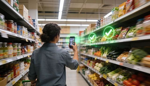 Scanning grocery shelves with smartphone using augmented reality shopping assistant