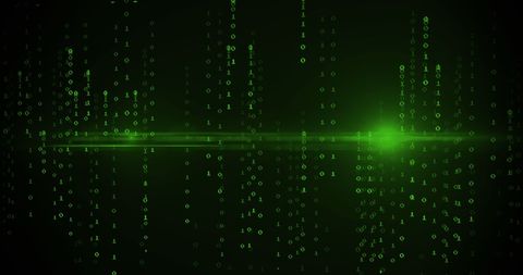 Abstract Green Binary Code Against Black Background - Download Free Stock Images Pikwizard.com