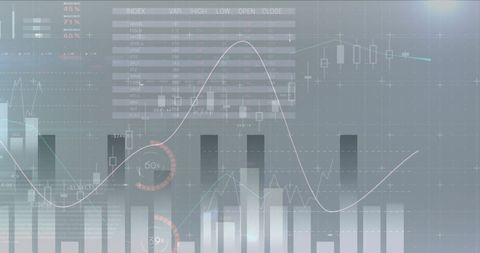 Modern Digital Financial Chart Interface with Fluctuating Graphs - Download Free Stock Images Pikwizard.com