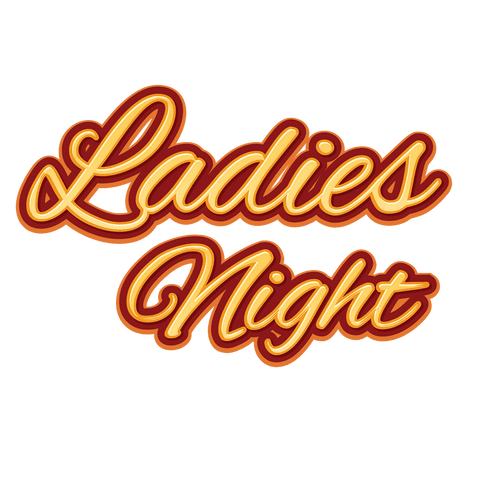 Ladies night text for party celebration transparent graphic