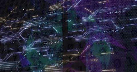 Digital Data Flow Across Circuit Board Interface - Download Free Stock Images Pikwizard.com