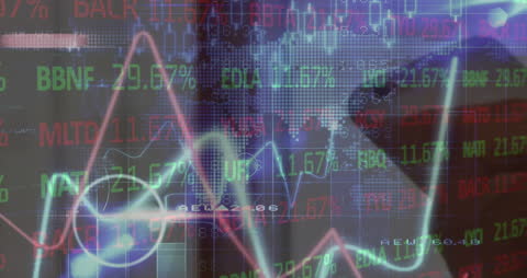 Futuristic Financial Data Overlay on Payment Device