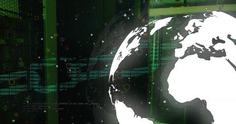 Global Data Security Network in Server Room - Download Free Stock Images Pikwizard.com