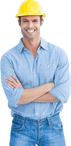 Confident Architect Smiling with Arms Crossed Transparent Background - Download Free Stock Videos Pikwizard.com