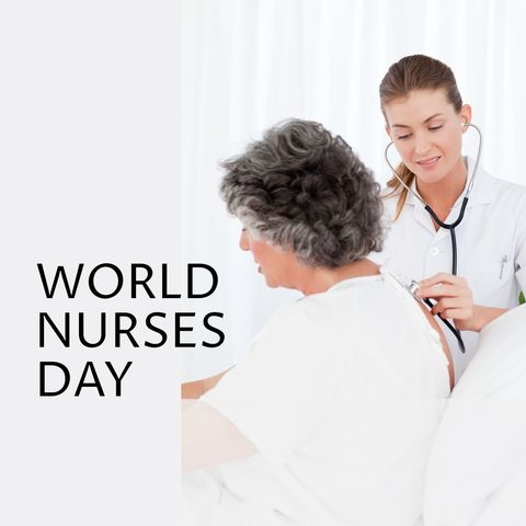 Caring nurse assisting elderly patient in lightly lit room