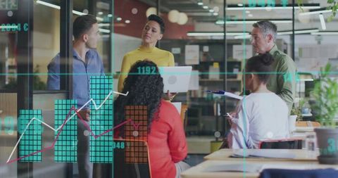 Team Meeting Focusing on Collaborative Innovation and Business Strategies