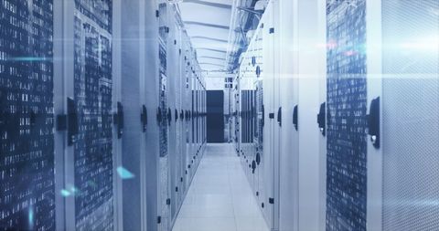 Modern Server Room Networking and Dataflow Connections - Download Free Stock Images Pikwizard.com
