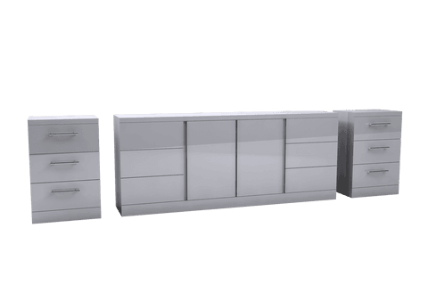 Modern Transparent Dresser and Cabinet Set with Sleek Finish - Download Free Stock Videos Pikwizard.com