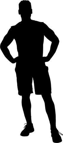 Runner Silhouette on Transparent Background for Fitness Concepts