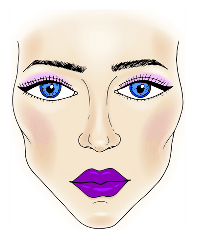 transparent illustration of woman's face with purple lips - Download Free Stock Videos Pikwizard.com
