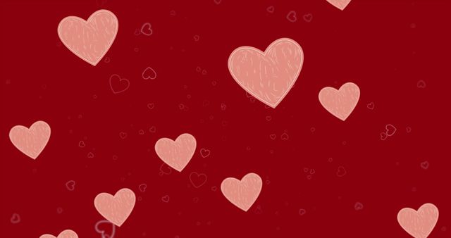 Valentine's Day Hearts Floating on Red Background - Download Free Stock Images Pikwizard.com