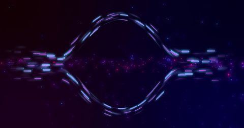 Glowing Neon Data Transfer in Technology Concept