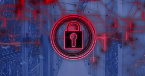 Data Security in Modern Server Rooms with Digital Connections - Download Free Stock Images Pikwizard.com