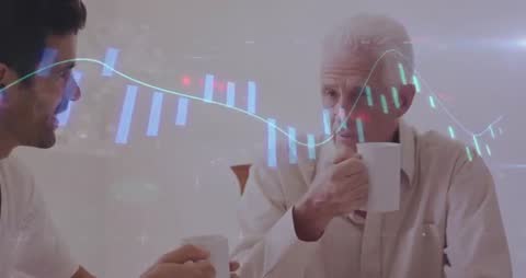 Senior Advisor and Client Analyzing Stock Market Trends